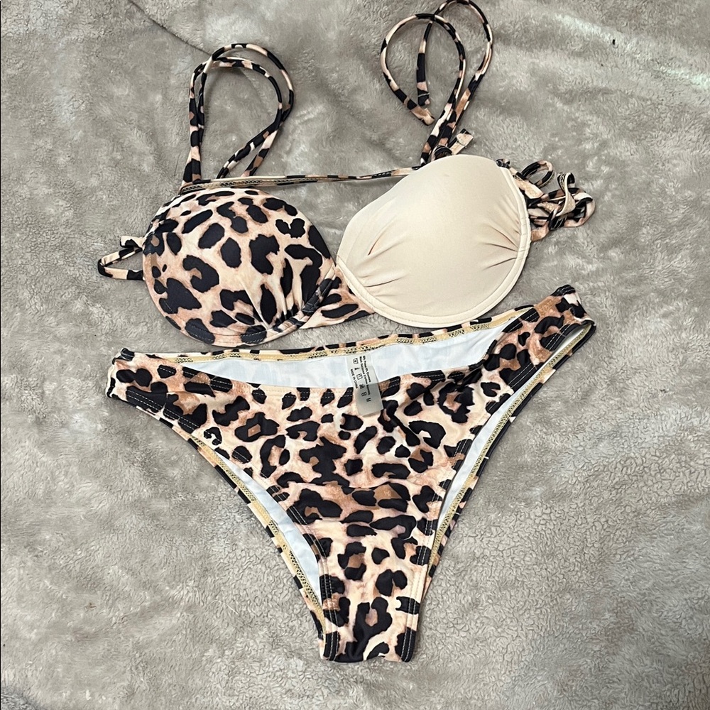 Leopard Print Bikini Set